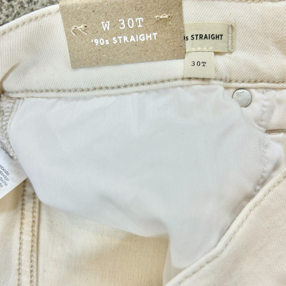 Madewell Jeans Womens 30T‎ The Tall 90s Straight Casual Minimalist Neutral Boho - Picture 10 of 16